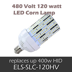 ELS 480V 120 watt LED Corn Lamp
